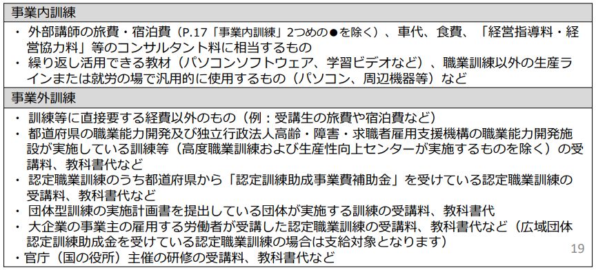 画像引用:「人材開発支援助成金のご案内(詳細版)」19p